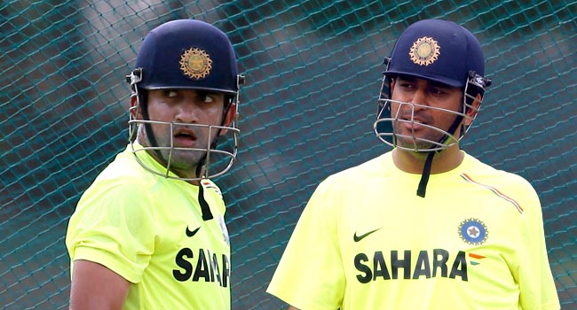 महेंद्र सिंह धोनी और गौतम गंभीर