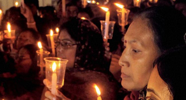 दिल्‍ली कैंडल मार्च की तस्‍वीर