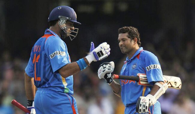 सचिव तेंदुलकर और युवराज सिंह