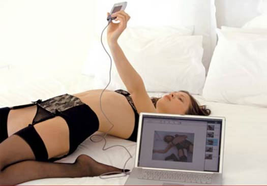 Woman holding Smartphone