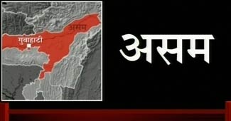 असम का मानचित्र