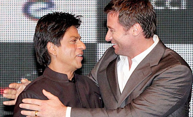 शाहरुख खान के साथ ह्यु जैकमैन