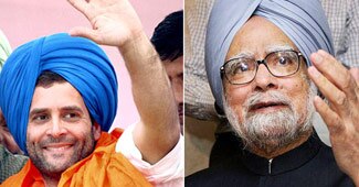 राहुल गांधी और प्रधानमंत्री मनमोहन सिंह