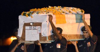 LoC पर शहीद हुए जवानों का पार्थिव शरीर