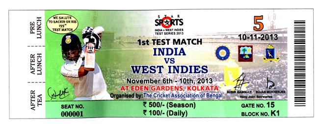सचिन के फोटो वाला टिकट जारी