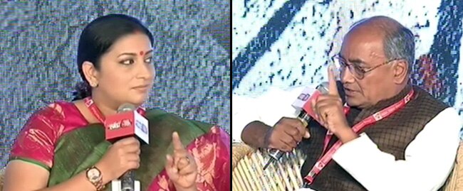 एजेंडा आज तक में स्मृति ईरानी बनाम दिग्विजय सिंह