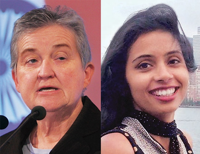 अमेरिकी राजदूत नैंसी पावेल और देवयानी खोबरागड़े