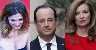 फ्रांस के राष्ट्रपति फ्रांसवा ओलांद और वलेरी ट्रीअरवेलर