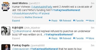 #YoKejriwalSoHonest हैश टैग पर ट्वीट