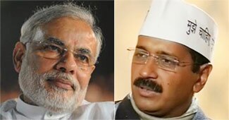 नरेंद्र मोदी, अरविंद केजरीवाल