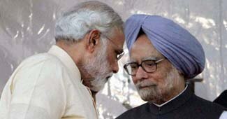 नरेंद्र मोदी-मनमोहन सिंह