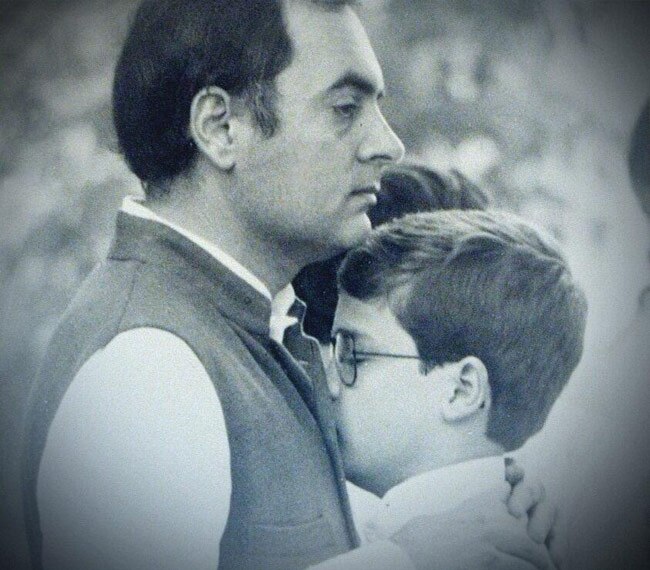 राजीव गांधी के साथ राहुल, अजय माकन ने शेयर की यह तस्वीर