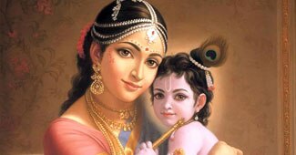 भगवान श्रीकृष्‍ण और मां यशोदा