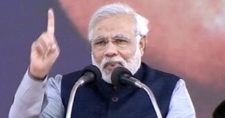 विजय शंखनाद रैली में नरेंद्र मोदी