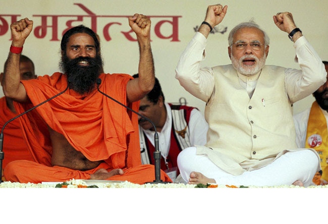 Baba Ramdev, narendra Modi