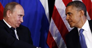 ब्लादीमीर पुतिन के साथ बराक ओबामा