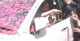 रायबरेली में कुछ इस तरह हुआ स्‍वागत