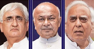 सलमान खर्शीद, शिंदे और सिब्बल को मिली हार