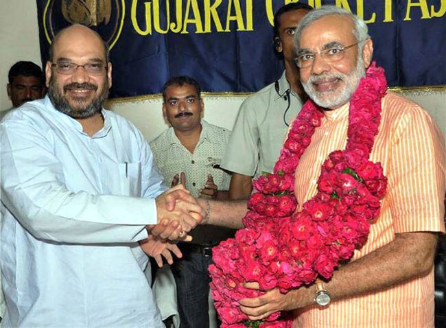 बीजेपी के पीएम उम्‍मीदवार नरेंद्र मोदी और अमित शाह