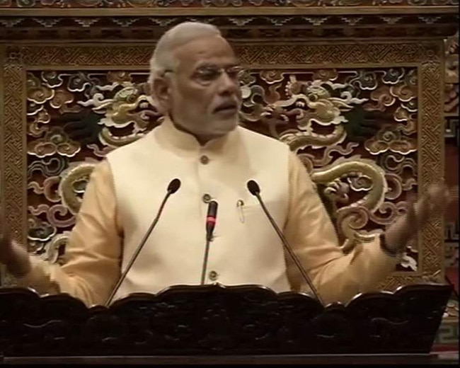 Modi in Bhutan Parliament