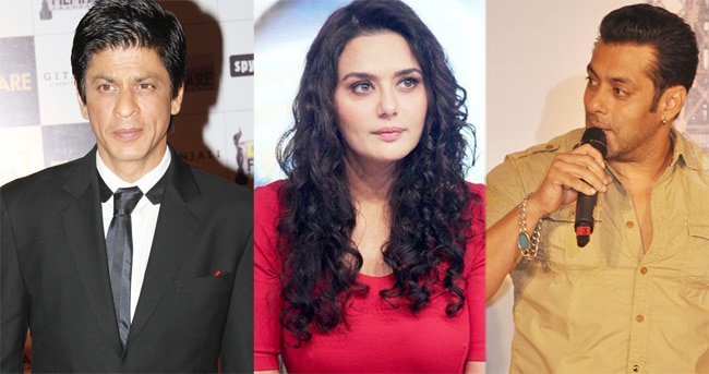 शाहरुख खान, प्रीति जिंटा और सलमान खान