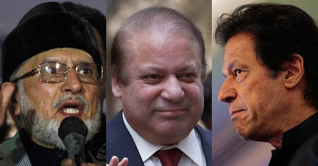 तहीरूल कादरी, नवाज शरीफ और इमरान खान