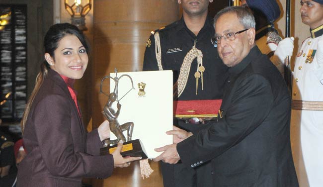 हिना सिद्धू को अर्जुन अवॉर्ड से सम्मानित किया गया