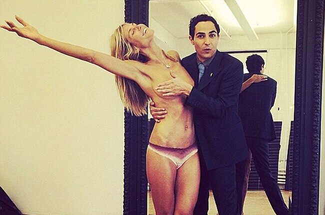 heidi klum posted picture on twitter and instagram