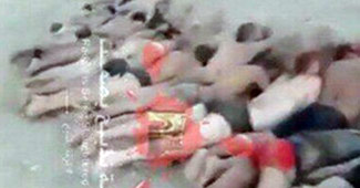 फोटो में सीरियाई सैनिक लेटे दिख रहे हैं