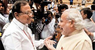 Modi with Chidambaram