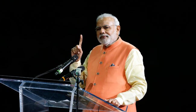 मैडिसन स्कवॉयर में भारतीयों को संबोधित करते पीएम नरेंद्र मोदी