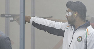 इंचियोन एशियन गेम्स के दौरान पिस्टल शूटिंग इवेंट