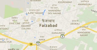 फैजाबाद का गूगल मैप