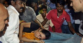 गांधी मैदान में रावण दहन के दौरान मची भगदड़