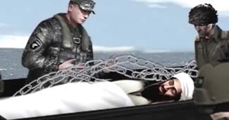 जंजीरों के साथ दफन हुआ ओसामा (ग्राफिक्स)