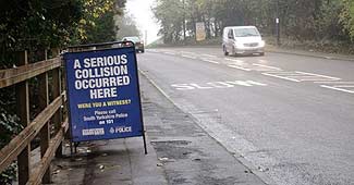 साउथ यॉर्कशायर स्थित दुर्घटनास्थल