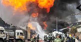 गाजर प्रोसेसिंग प्लांट में लगी आग