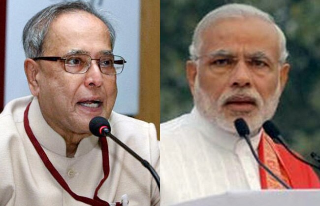 President Pranab Mukherjee and PM Narendra Modi