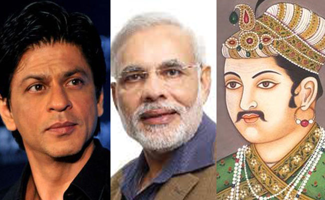 shahrukh Khan, Narendra Modi and Emperor Akbar