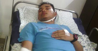 अस्पताल में भर्ती घायल सैमुअल