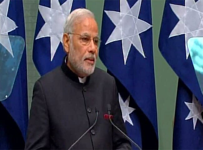ऑस्ट्रेलिया की संसद को संबोधि‍त करते मोदी