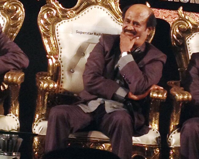 'लिंगा' के ऑडियो लॉन्च पर रजनीकांत