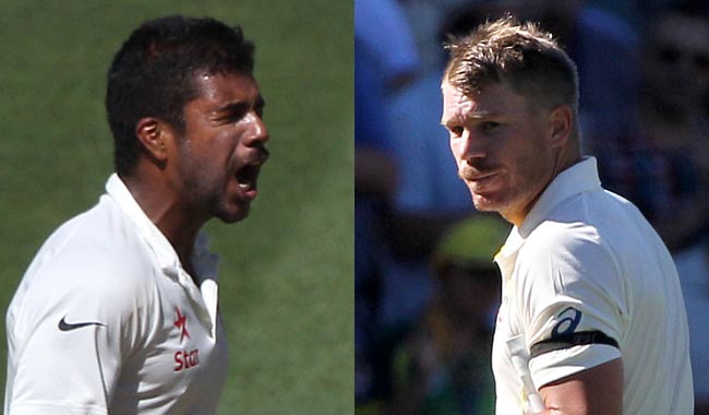 एरोन और वार्नर में बहस