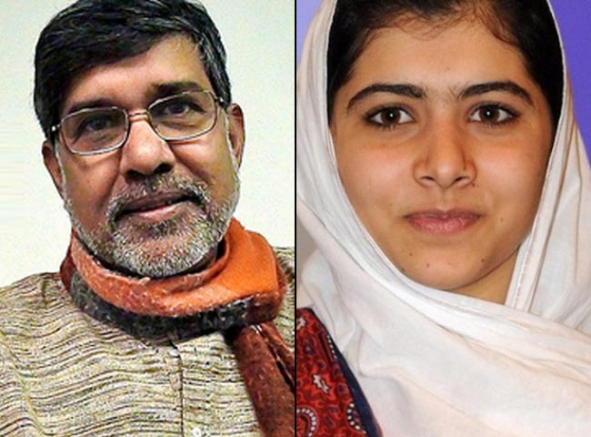 कैलाश सत्‍यार्थी और मलाला यूसुफजई