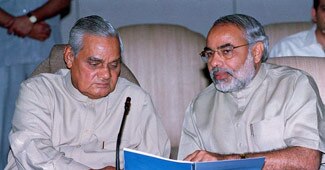 Narendta Modi with AB Vajpayee