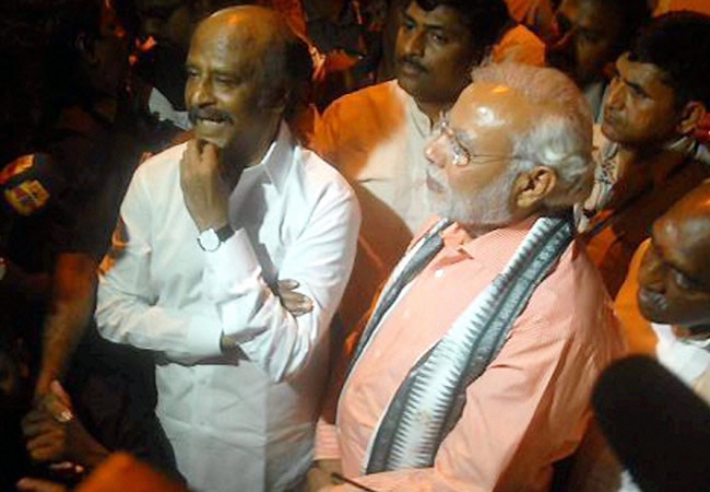 Narendra Modi with Rajinikanth
