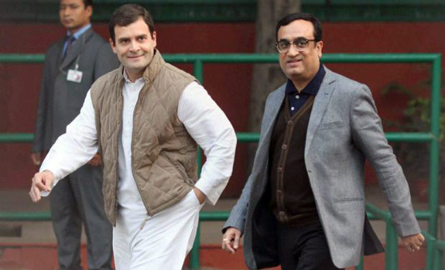 Rahul Gandhi and Ajay Maken