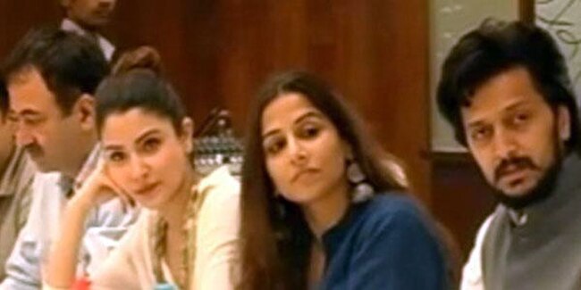 Rajkumar Hirani, Vidya balan and Anushka Sharma