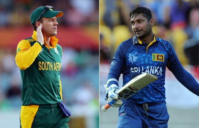 ए बी डी'विलियर्स और कुमार संगकारा के बीच मुकाबला