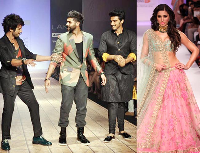 शाहिद, अर्जुन और नरगिस रैंप पर